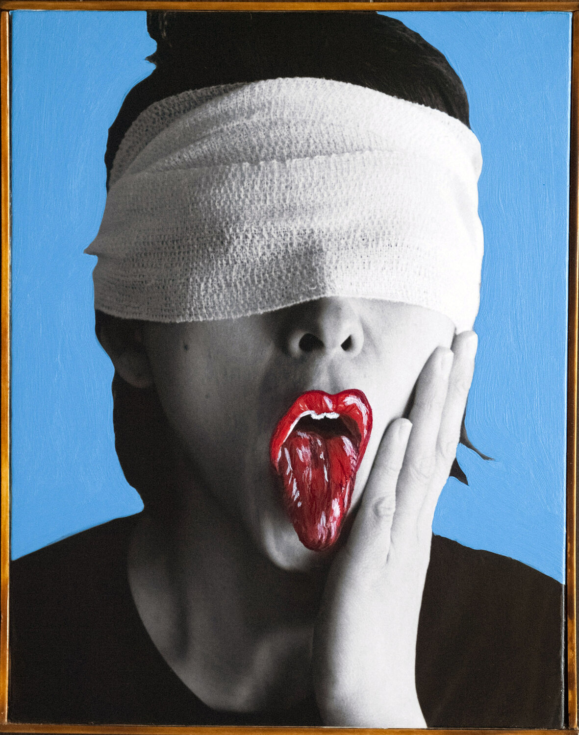 ABSTRACT FACE C-2-paint on photo Tenmi Hanagi