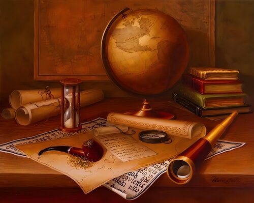 0ld Captain's Cabin de IRENA LUTINSKAITE, Pintura a la venta en Singulart