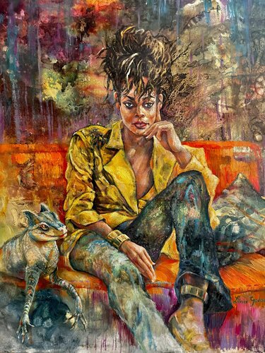 Unspoken Twin di Lina Golan, Pittura in vendita su Singulart