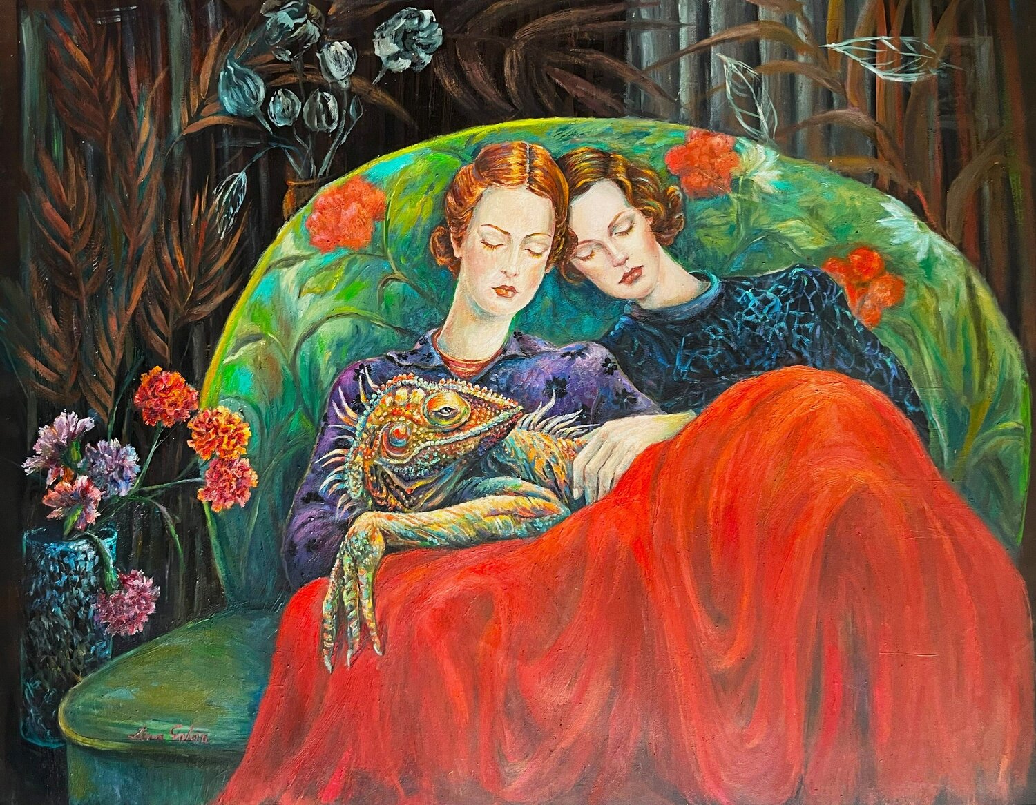 Resting with a guard Lina Golan