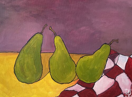 Three pears van Tornike Otiashvili, Schilderij te koop op Singulart