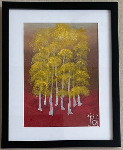 When trees dream van Tornike Otiashvili, Schilderij te koop op Singulart