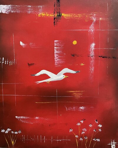 Red silence van Tornike Otiashvili, Schilderij te koop op Singulart