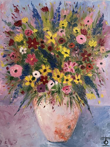 Wildflower Vase van Tornike Otiashvili, Schilderij te koop op Singulart