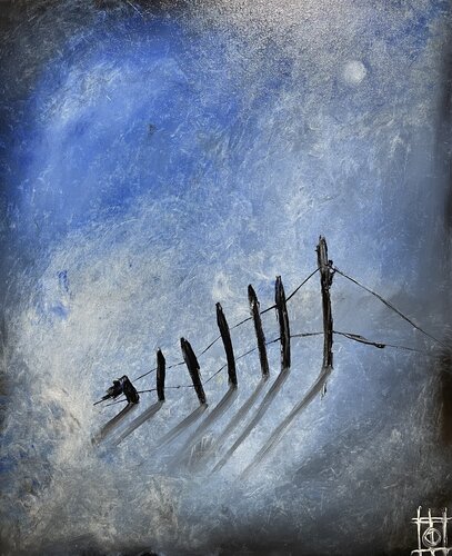 The Night That Doesn’t End van Tornike Otiashvili, Schilderij te koop op Singulart