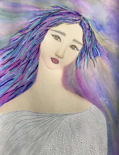“Rainbow girl” de Tatia Tsindeliani, Pintura a la venta en Singulart