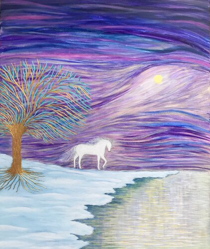 “Where Silence Breathes“ de Tatia Tsindeliani, Pintura a la venta en Singulart