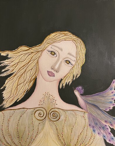 “Beyond the Gaze” van Tatia Tsindeliani, Schilderij te koop op Singulart