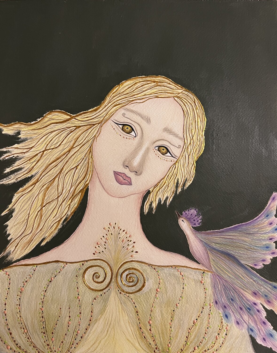 “Beyond the Gaze” Tatia Tsindeliani Origineel schilderij te koop