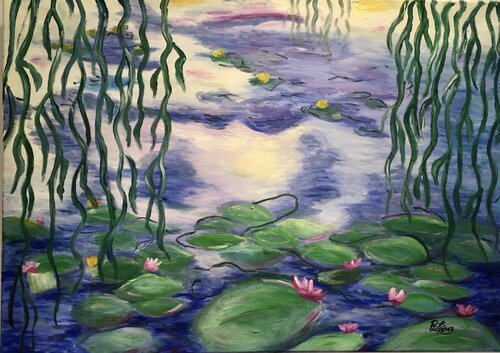 WATER LILIES van Raquel López Solano, Schilderij te koop op Singulart