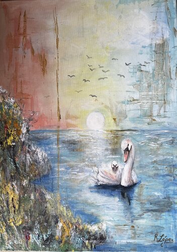 Sunset Shelter by Raquel López Solano, Painting for Sale on Singulart