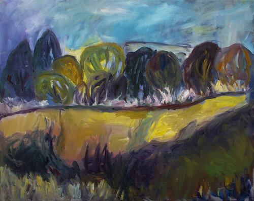 Listening Fields van Maria Zamani, Schilderij te koop op Singulart