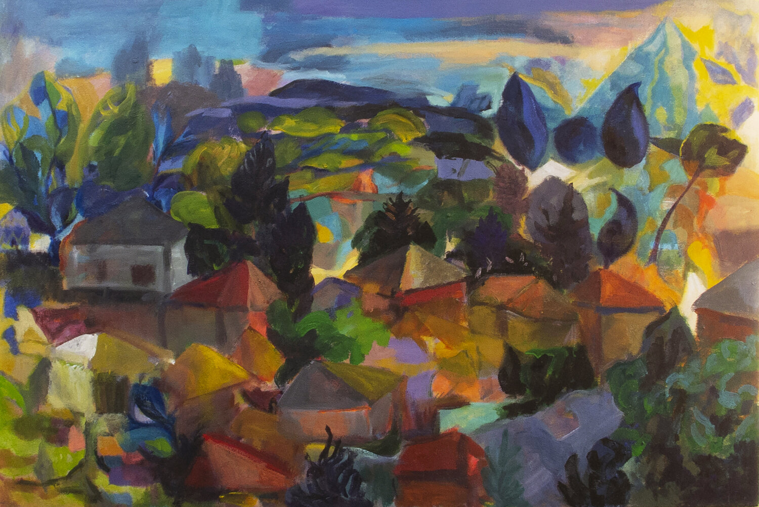 Abstract Memories of Home Maria Zamani Originalgemälde zu verkaufen