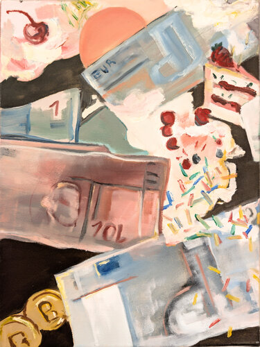I dreamt of money, but it was fake 1 van Viktoria Ovsepian, Schilderij te koop op Singulart
