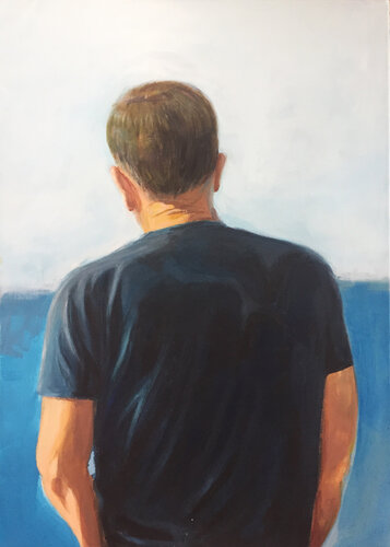 Man on the Beach by Nenad Selestrin, Painting for Sale on Singulart