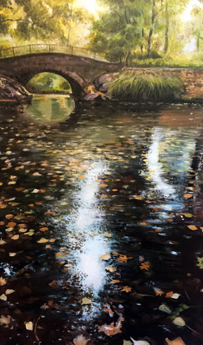 Parkbrücke by Nenad Selestrin, Painting for Sale on Singulart