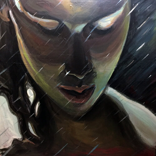 Rain Girl by Nenad Selestrin, Painting for Sale on Singulart