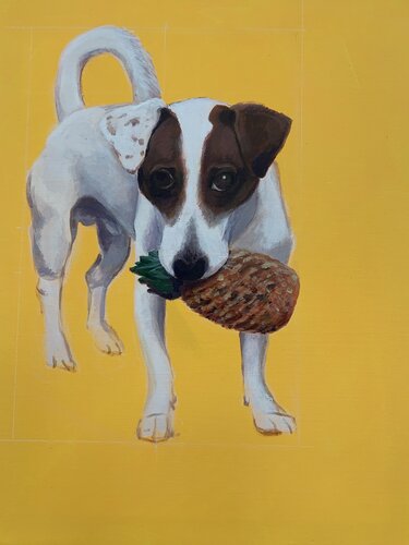 Terrier di Marie-Luise Zetchi Bolte, Pittura in vendita su Singulart