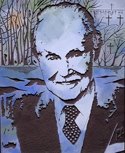Portrait de l'écrivain "Maurice Genevoix". van yann hervis, Andere media te koop op Singulart