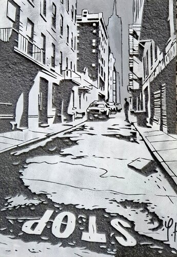 "Manhattan noir" von yann hervis, Andere Medien kaufen auf Singulart