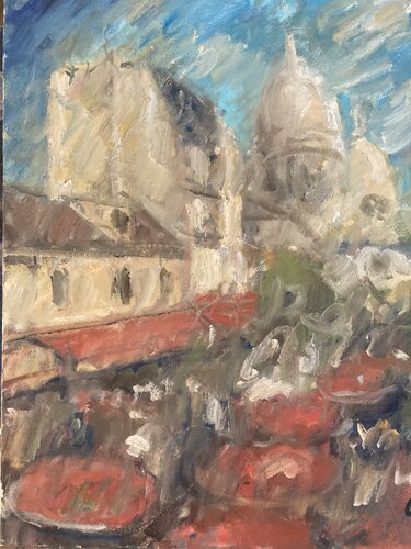 Vue du Sacré-Coeur, Montmartre à Paris von Pierre Gogois, Malerei kaufen auf Singulart