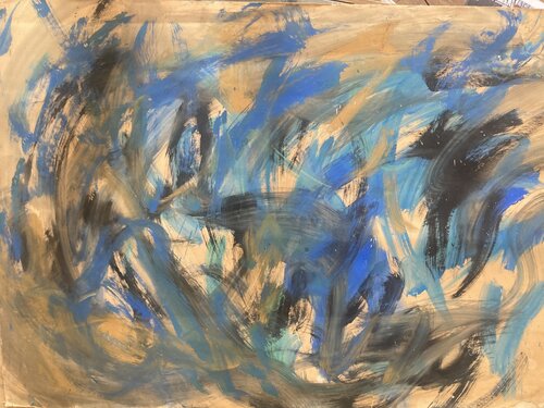Composition abstraite 1960 by Pierre Gogois, Painting for Sale on Singulart