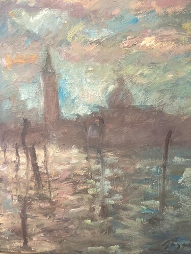 Venise, vue sur le campanile von Pierre Gogois, Malerei kaufen auf Singulart