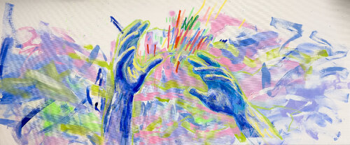 Hands On von Katharina Goniwiecha, Malerei kaufen auf Singulart