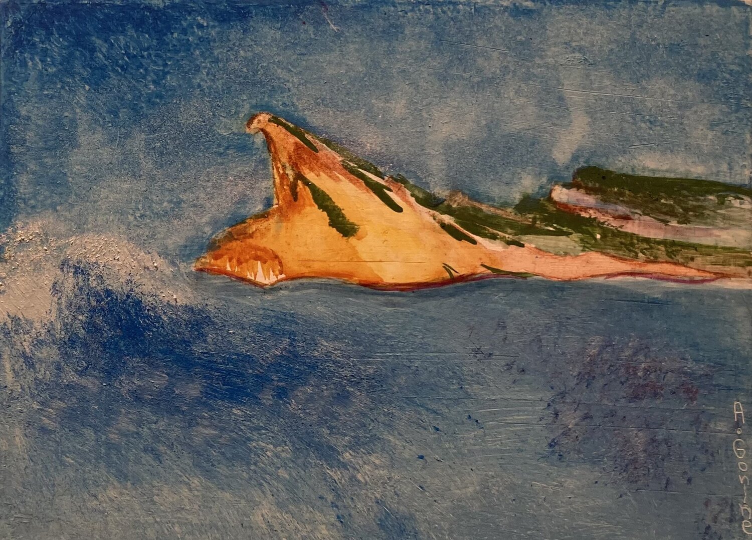 Bec de l'aigle et ile verte, la Ciotat Anne Goninet Originalgemälde zu verkaufen