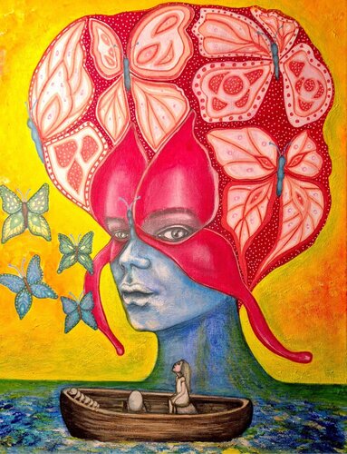 "Crisálida de Fuego" di Monica Janer, Pittura in vendita su Singulart