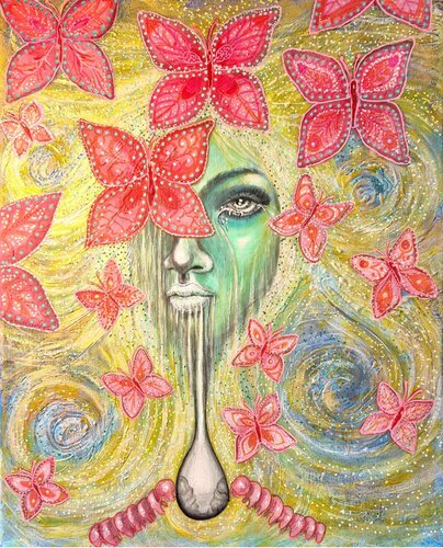 "Lágrima suspendida" di Monica Janer, Pittura in vendita su Singulart