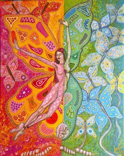 "El Corazón de la Mariposa" di Monica Janer, Pittura in vendita su Singulart