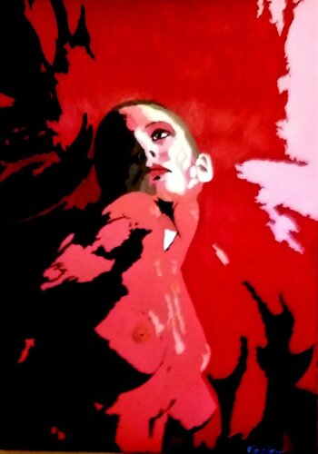 NU ROUGE di ROGER TANZI, Pittura in vendita su Singulart
