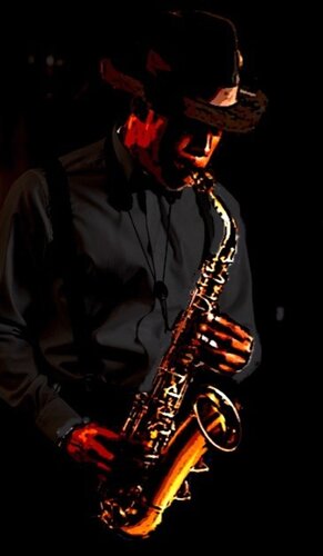 Sax au chapeau von ROGER TANZI, Malerei kaufen auf Singulart