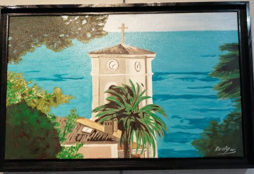 Cassis le clocher van ROGER TANZI, Schilderij te koop op Singulart