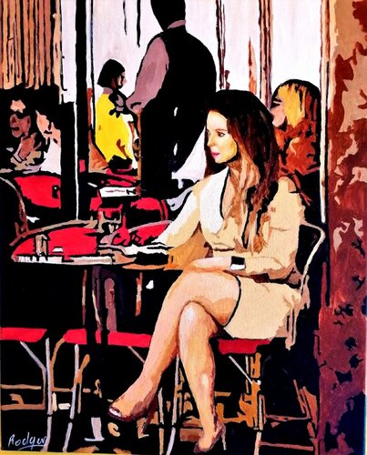 A la terrasse di ROGER TANZI, Pittura in vendita su Singulart