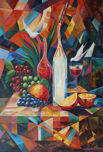 The Geometry of Grace by Maksym Stasiuk, Painting for Sale on Singulart