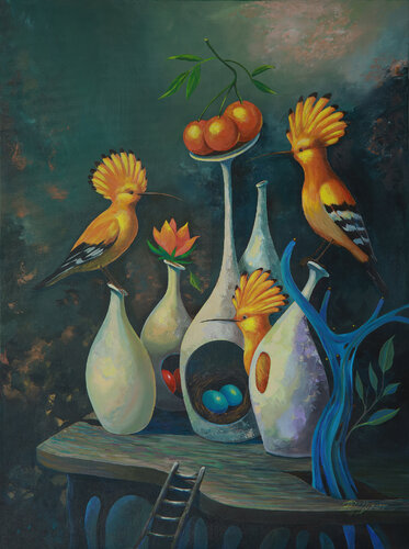 The Blooming Nest by Maksym Stasiuk, Painting for Sale on Singulart