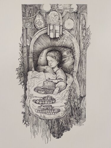 The Child Dream di Maksym Stasiuk, Opera su carta in vendita su Singulart