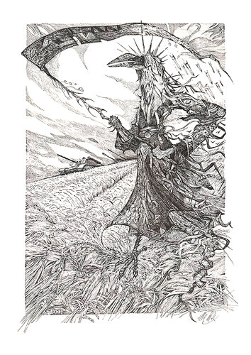 Scarecrow Oracle van Maksym Stasiuk, Werk op papier te koop op Singulart