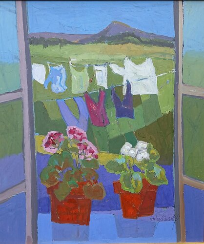 Washing Day van Catherine Imhof-Cardinal, Schilderij te koop op Singulart