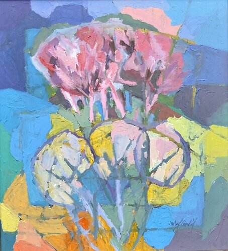 Evening Trees van Catherine Imhof-Cardinal, Schilderij te koop op Singulart