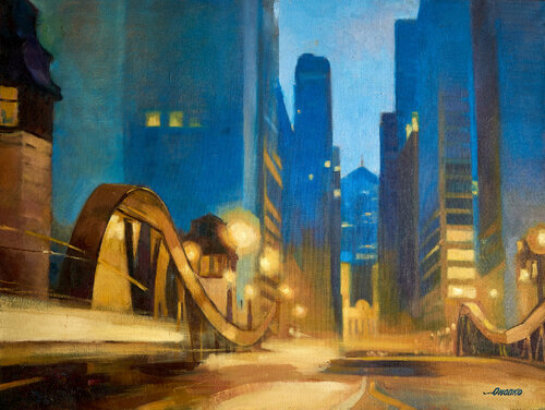 American Contrasts van Olga Onopko, Schilderij te koop op Singulart