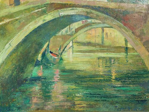 Italian boat van Olga Onopko, Schilderij te koop op Singulart
