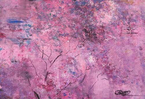 Lilac landscape von Olga Onopko, Malerei kaufen auf Singulart