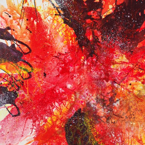 Red maples of Paris van Olga Onopko, Schilderij te koop op Singulart
