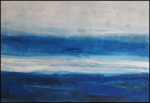 L'infini bleu van Danièle MERCIER-LUTZ, Schilderij te koop op Singulart