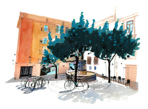 Valencia Sun and Shadows von Anastasia Mamoshina, Malerei kaufen auf Singulart