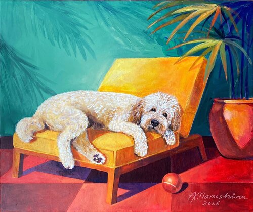 QUIET AFTERNOON by Anastasia Mamoshina, 회화 for Sale on Singulart