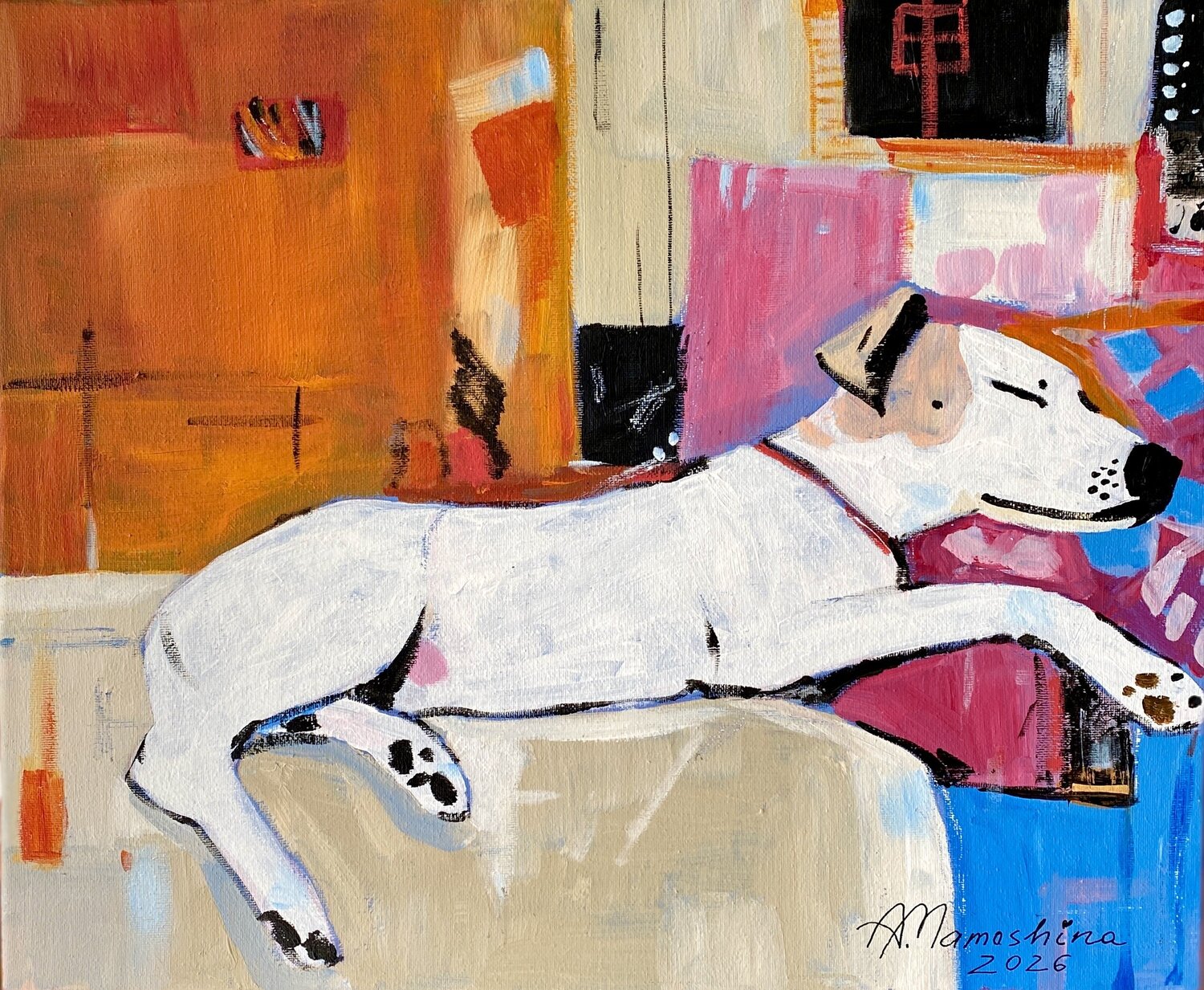 The Art of Doing Nothing Anastasia Mamoshina Dipinto originale in vendita